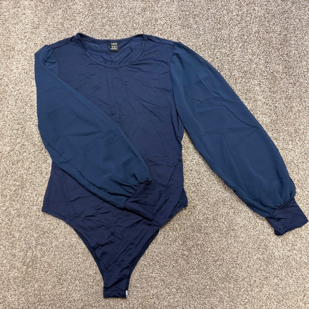 SHEIN Lantern Sleeve Bodysuit